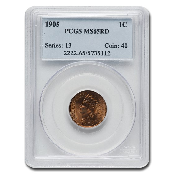 1905 Indian Head Cent MS-65 PCGS (Red) 1905 Indian Head Cent MS-65 PCGS (Red)